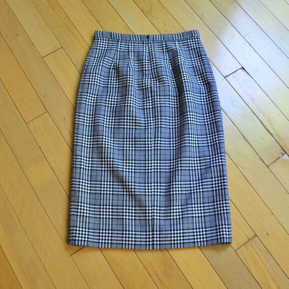Michael Kors Collection Plaid Wool Skirt Size 4 - Picture 6 of 10